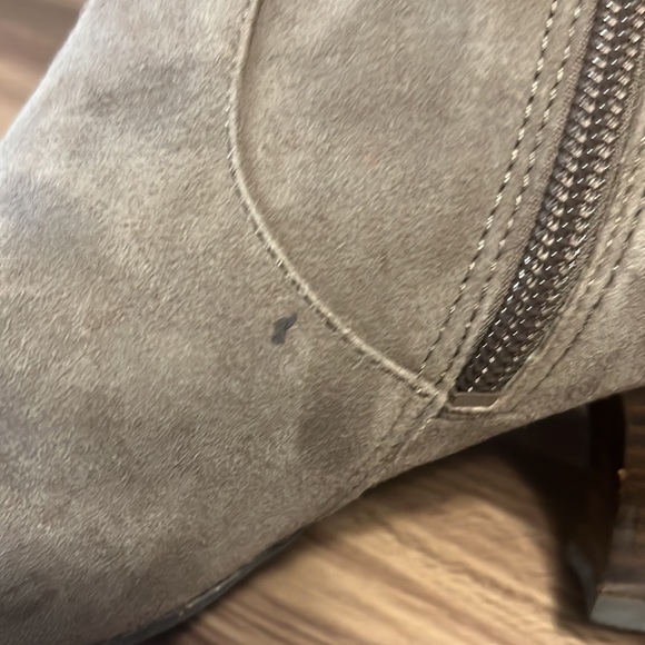 Naya, Anthropologie Dalia gray suede boots with button detail on top. - Picture 9 of 16